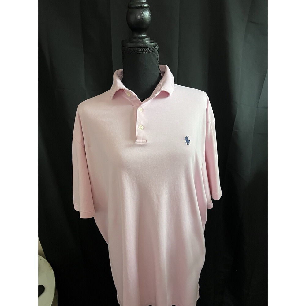 Polo Ralph Lauren Classic Fit Pink Polo Shirt XL Men's Casual Preppy‎